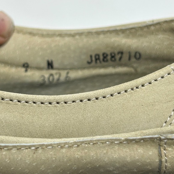 VTG ET Wright Lites Mens Tan Nubuck Leather Derby Shoes‎ Vibram Sole JR88710 9 N